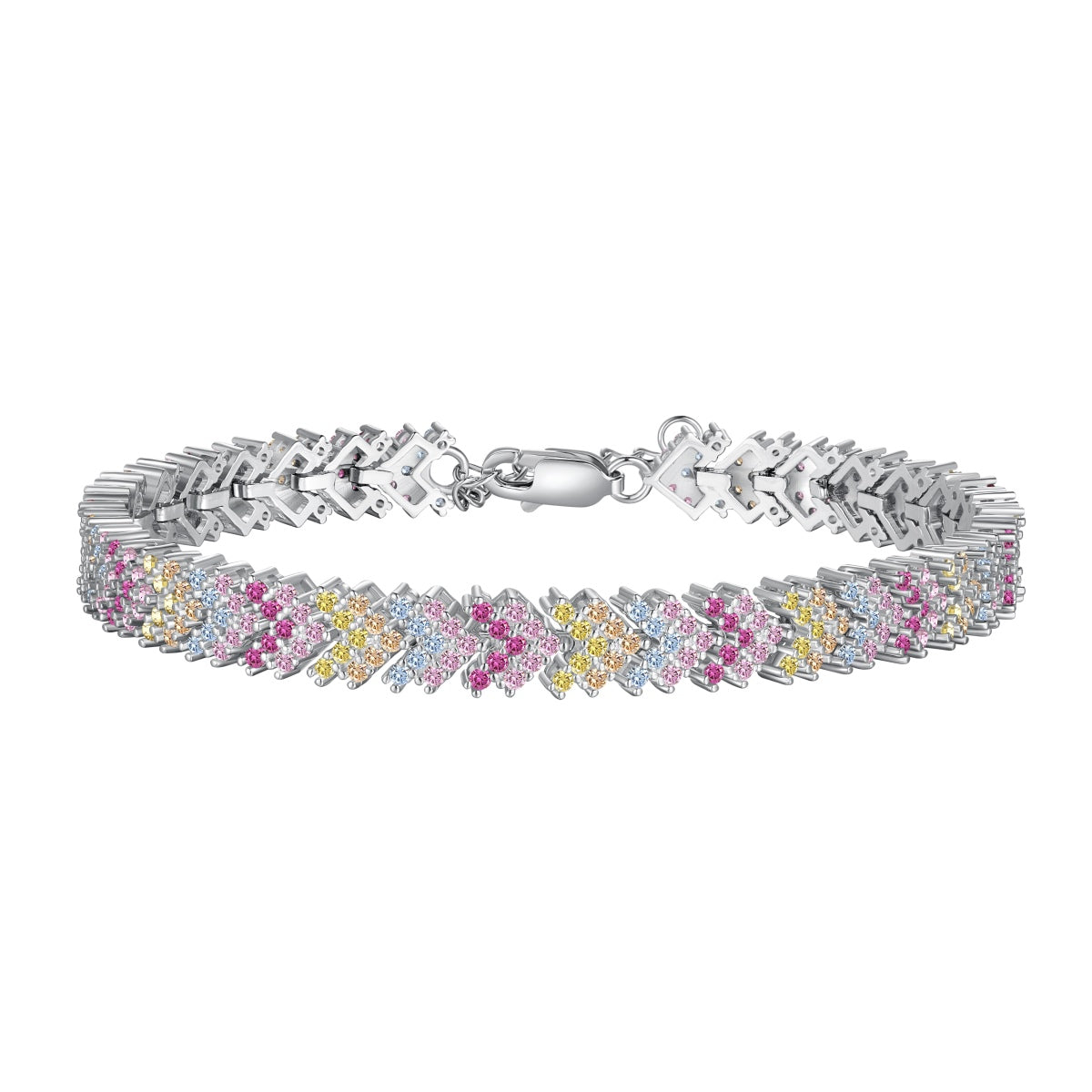 [Haelin Jewelry]Ornate Sparkling Round Cut Party Bracelet