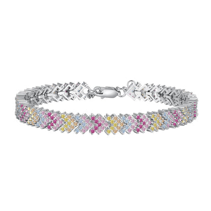 [Haelin Jewelry]Ornate Sparkling Round Cut Party Bracelet