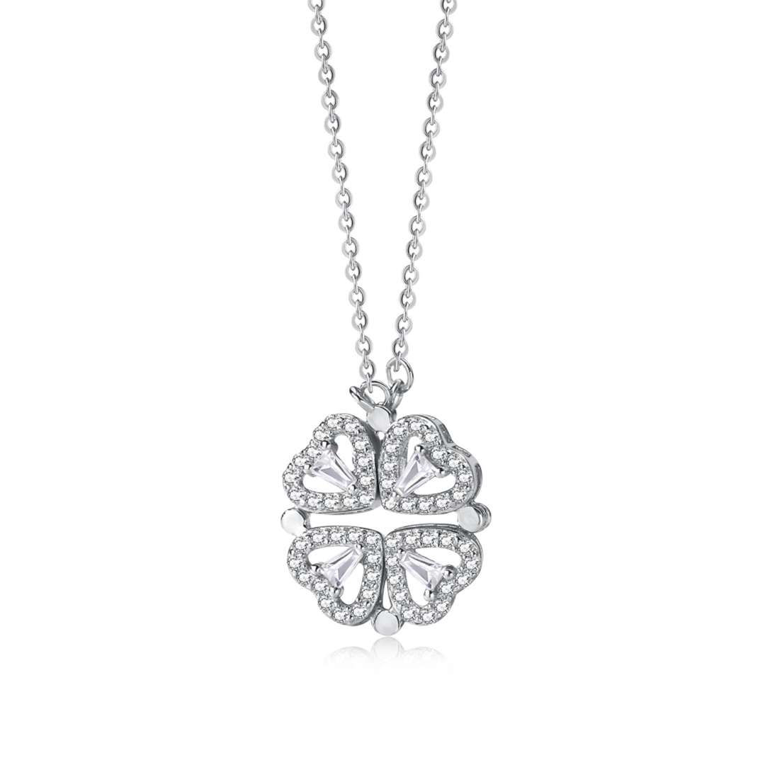 [Haelin Jewelry]Ornate Heart Cut Flower Shape Necklace
