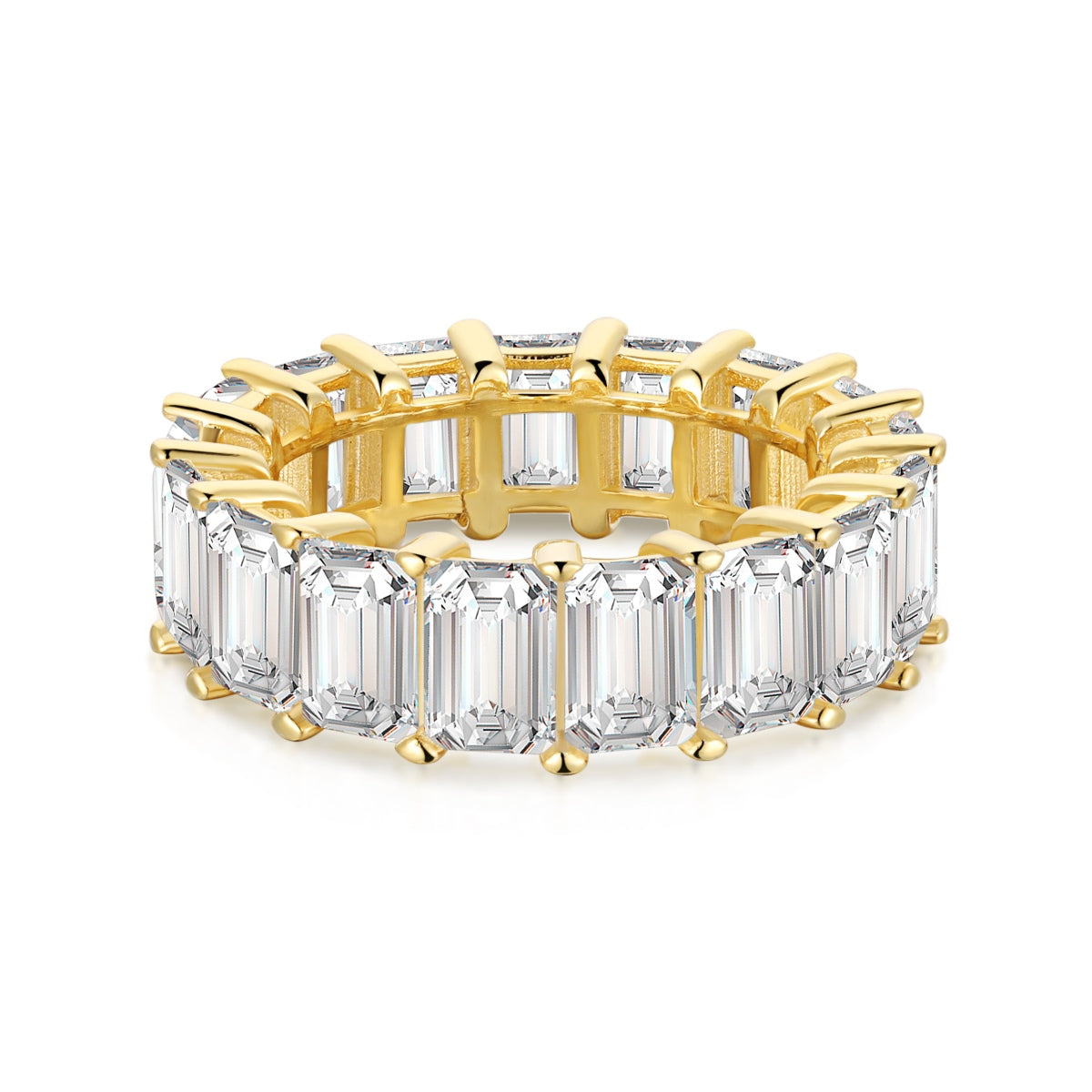 [Haelin Jewelry]0.75 Carat Elegant Emerald Cut Tennis Ring