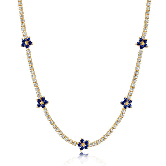 [Haelin Jewelry]Luxurious Colorful Flower Tennis Necklace