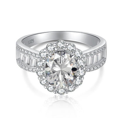 [Haelin Jewelry]1.5 Carat Dazzling Charming Oval Cut Banquet Ring