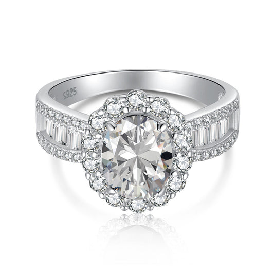 [Haelin Jewelry]1.5 Carat Dazzling Charming Oval Cut Banquet Ring