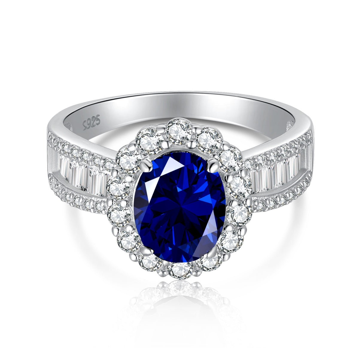 [Haelin Jewelry]1.5 Carat Dazzling Charming Oval Cut Banquet Ring