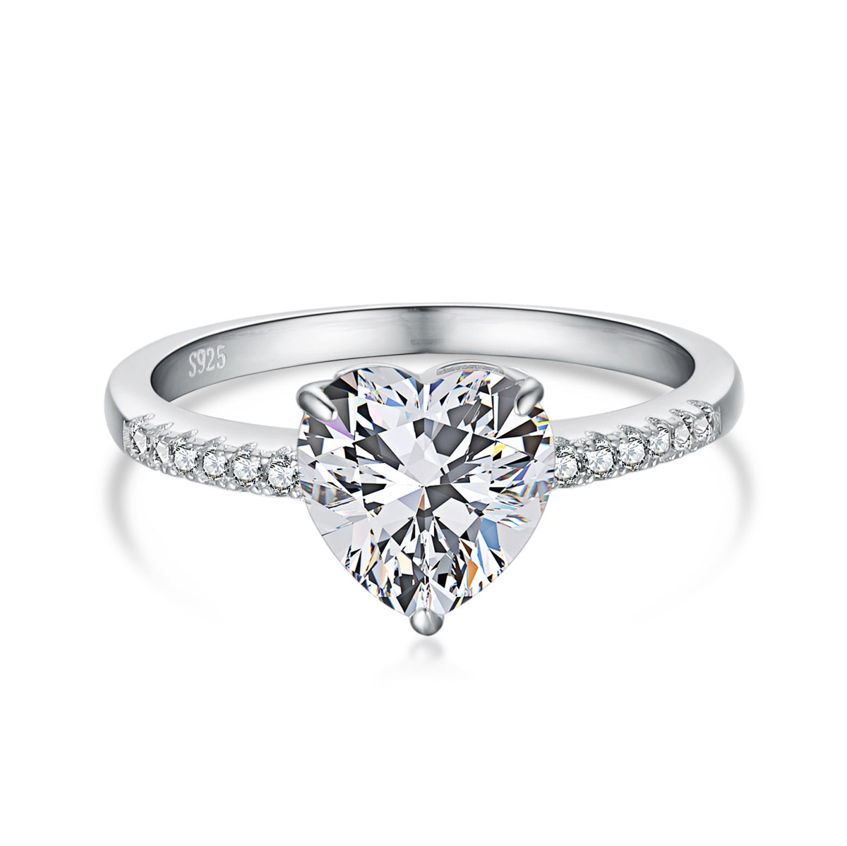 [Haelin Jewelry]2.0 Carat Dazzling Lustrous Heart Cut Lover Ring