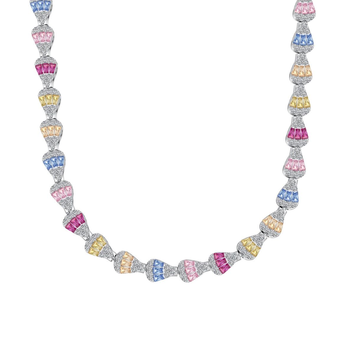 [Haelin Jewelry]Radiant Colorful Rainbow Necklace