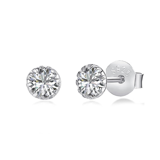 [Haelin Jewelry]Sparkling Colorful Round Shape Earrings