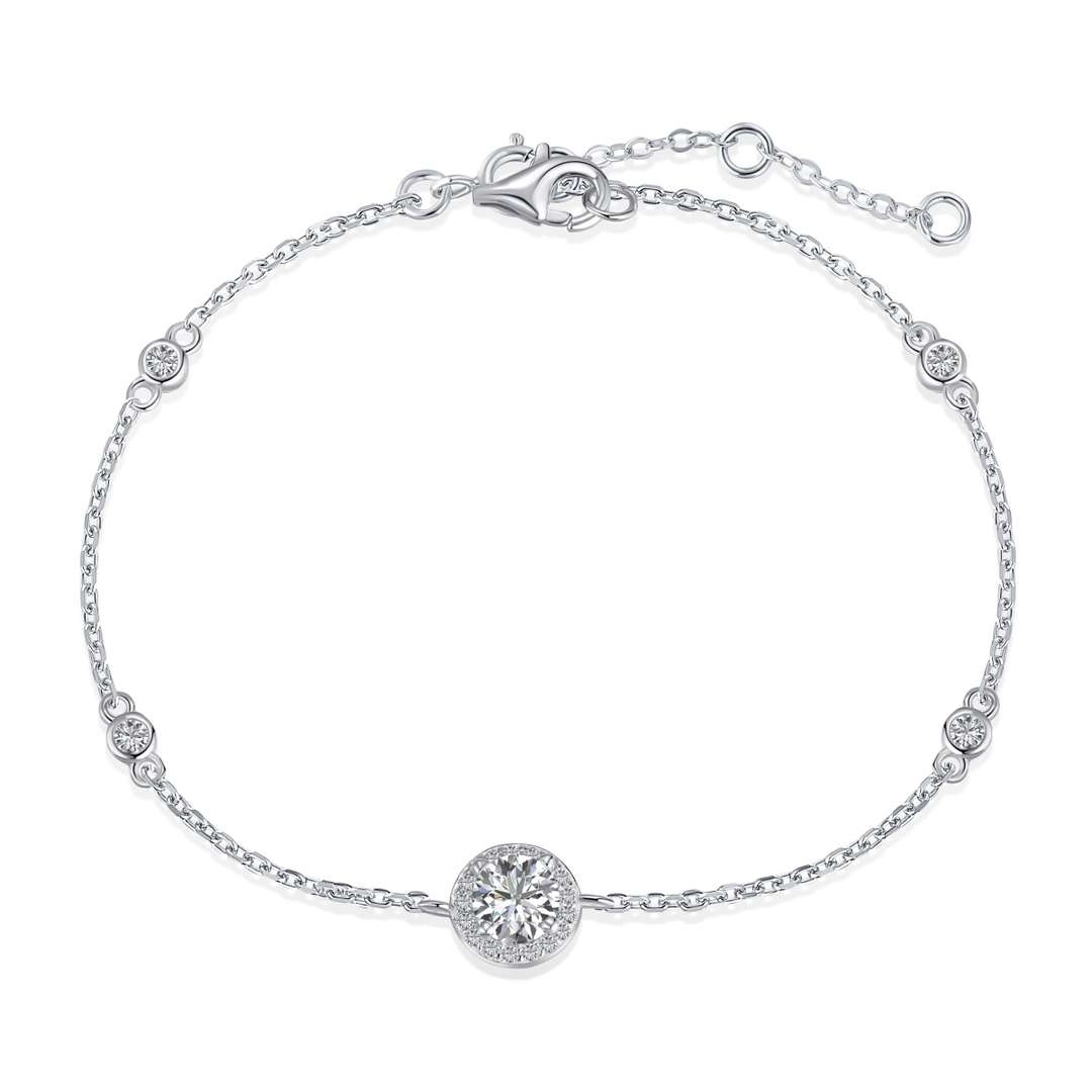 [Haelin Jewelry]Dazzling Round Cut Shape Bracelet