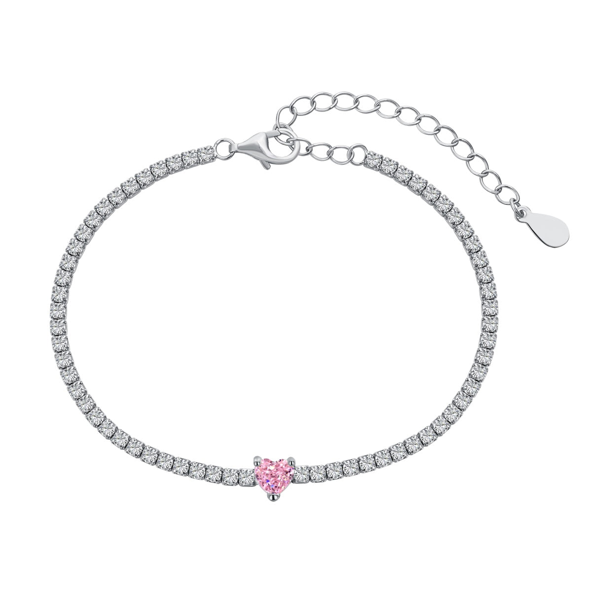 [Haelin Jewelry]0.5 Carat Elegant Romantic Heart Shape Lover Bracelet