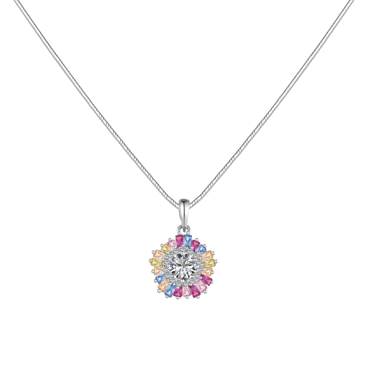 [Haelin Jewelry]Charming Flower Colorful Necklace