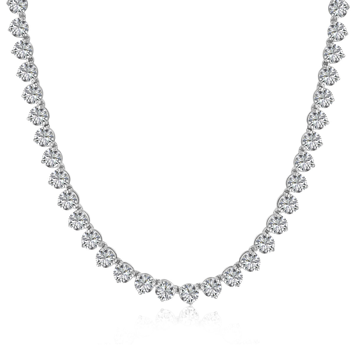 [Haelin Jewelry]Ornate Heart Cut Tennis Necklace