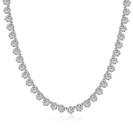 [Haelin Jewelry]Ornate Heart Cut Tennis Necklace