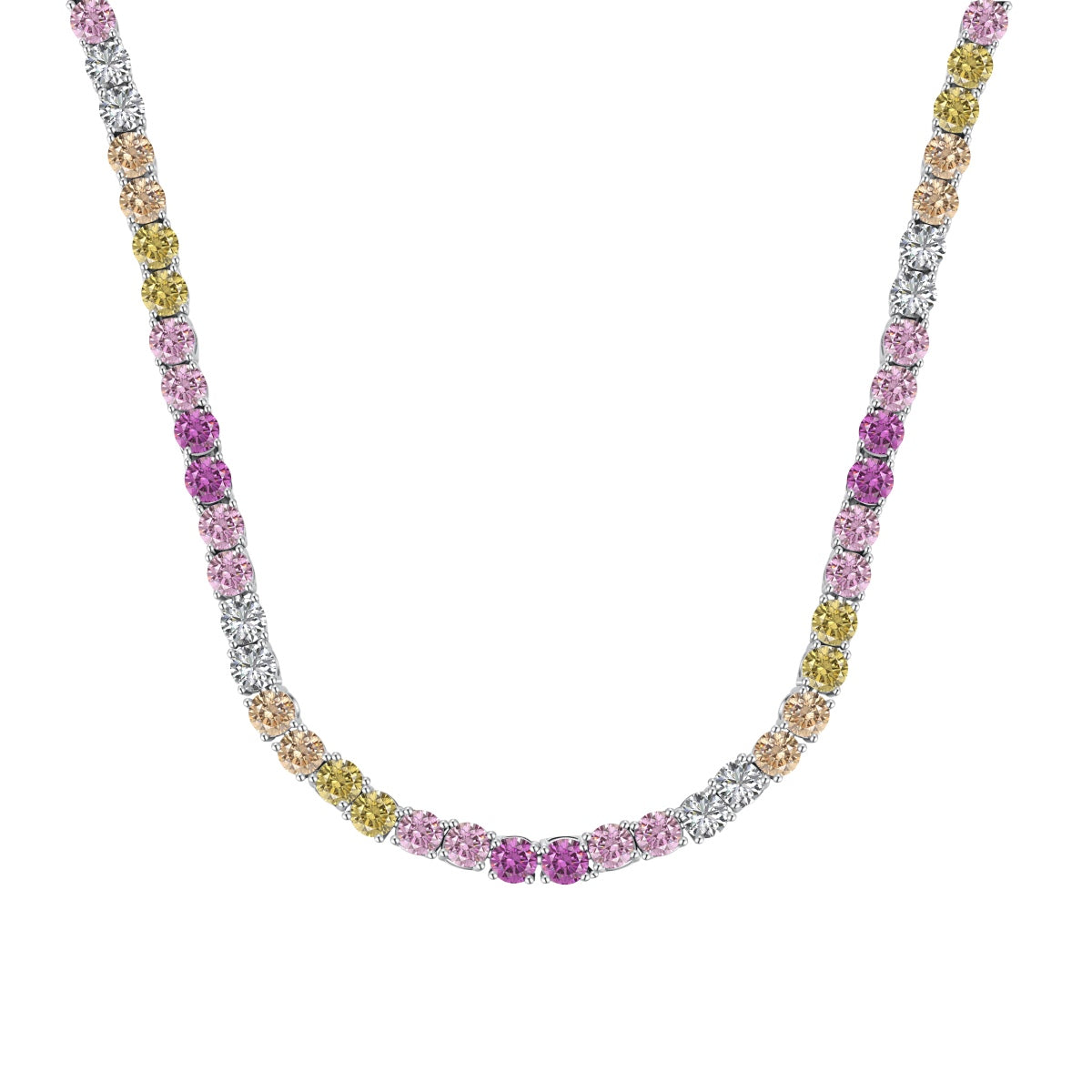 [Haelin Jewelry]Delicate Colorful Tennis Necklace