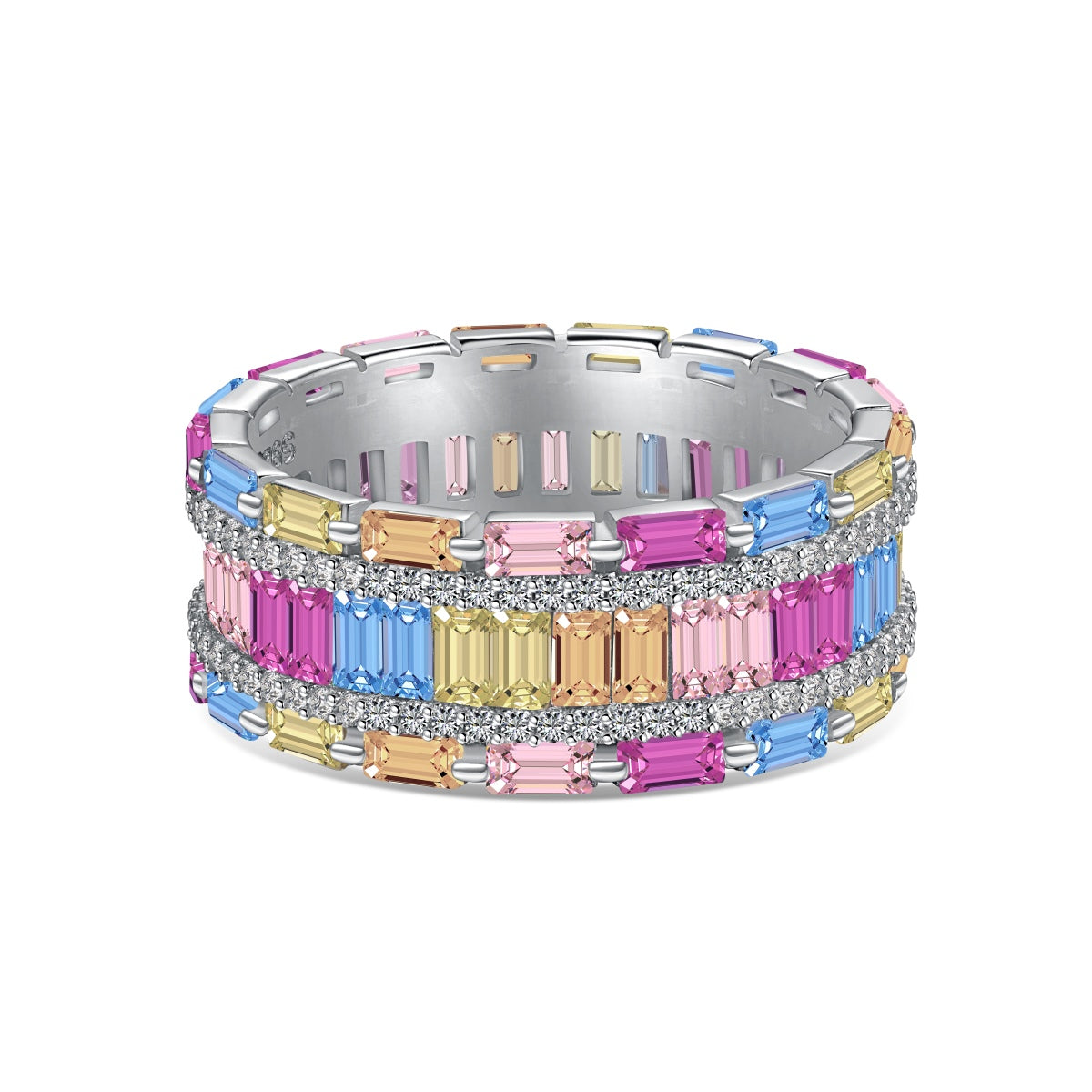 [Haelin Jewelry]Dazzling Colorful Radiant Cut Party Ring