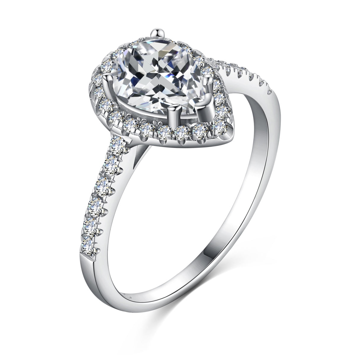 [Haelin Jewelry]1.0 Carat Luxurious Resplendent Water Drop Shape Wedding Ring