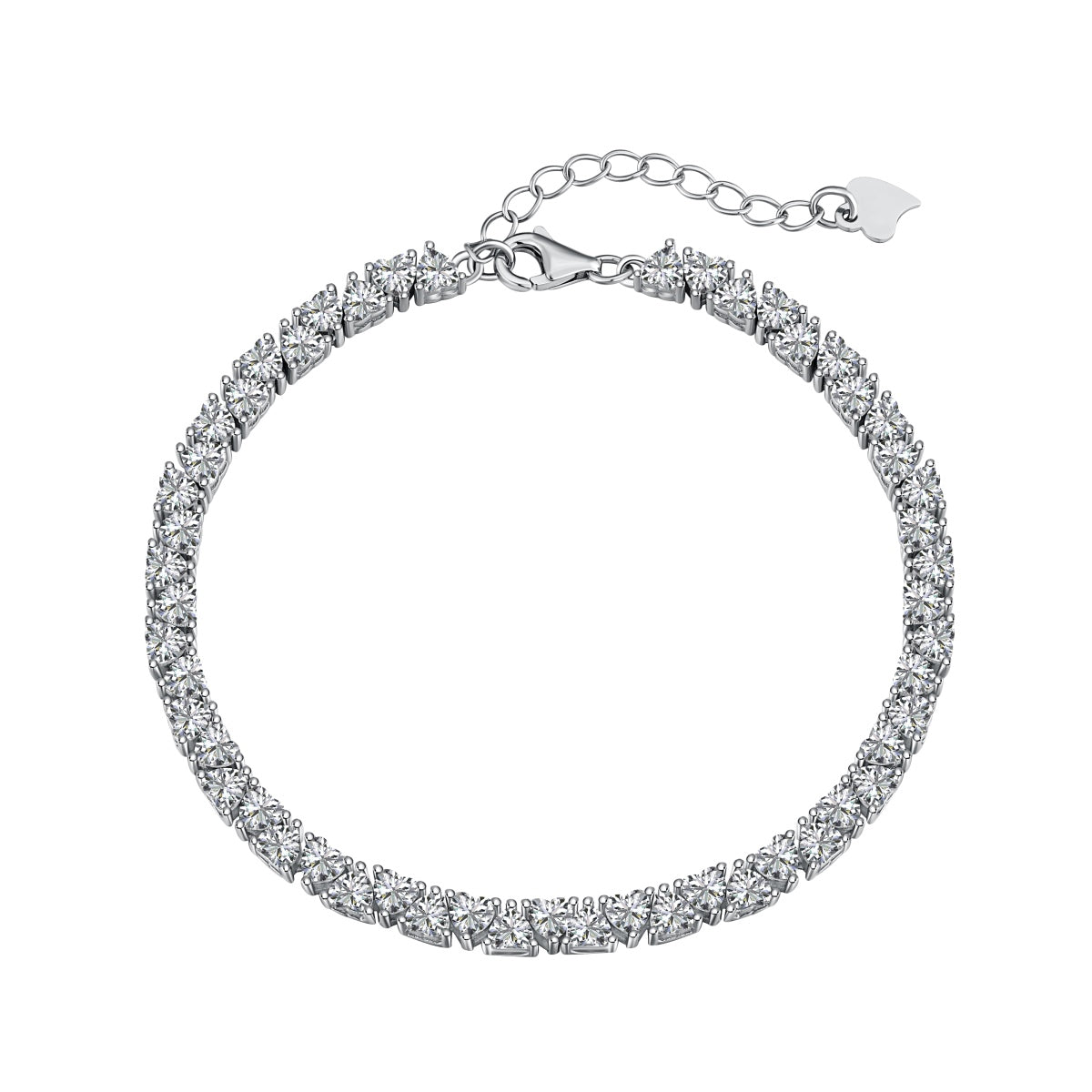[Haelin Jewelry]Dazzling Romantic Heart Shape Lover Bracelet