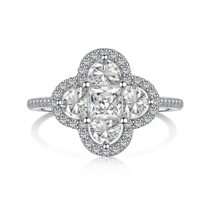 [Haelin Jewelry]Luxurious Eternity Flower Shape Banquet Ring