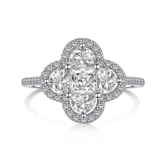 [Haelin Jewelry]Luxurious Eternity Flower Shape Banquet Ring
