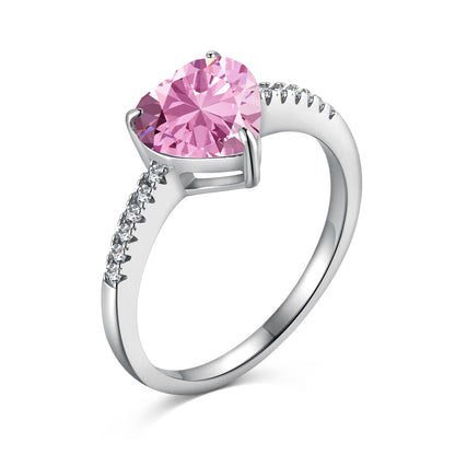 [Haelin Jewelry]2.0 Carat Dazzling Lustrous Heart Cut Lover Ring