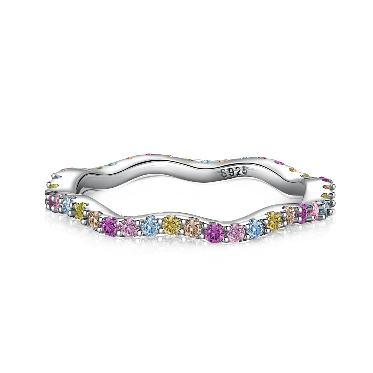 [Haelin Jewelry]Dainty Colorful Round Cut Party Ring