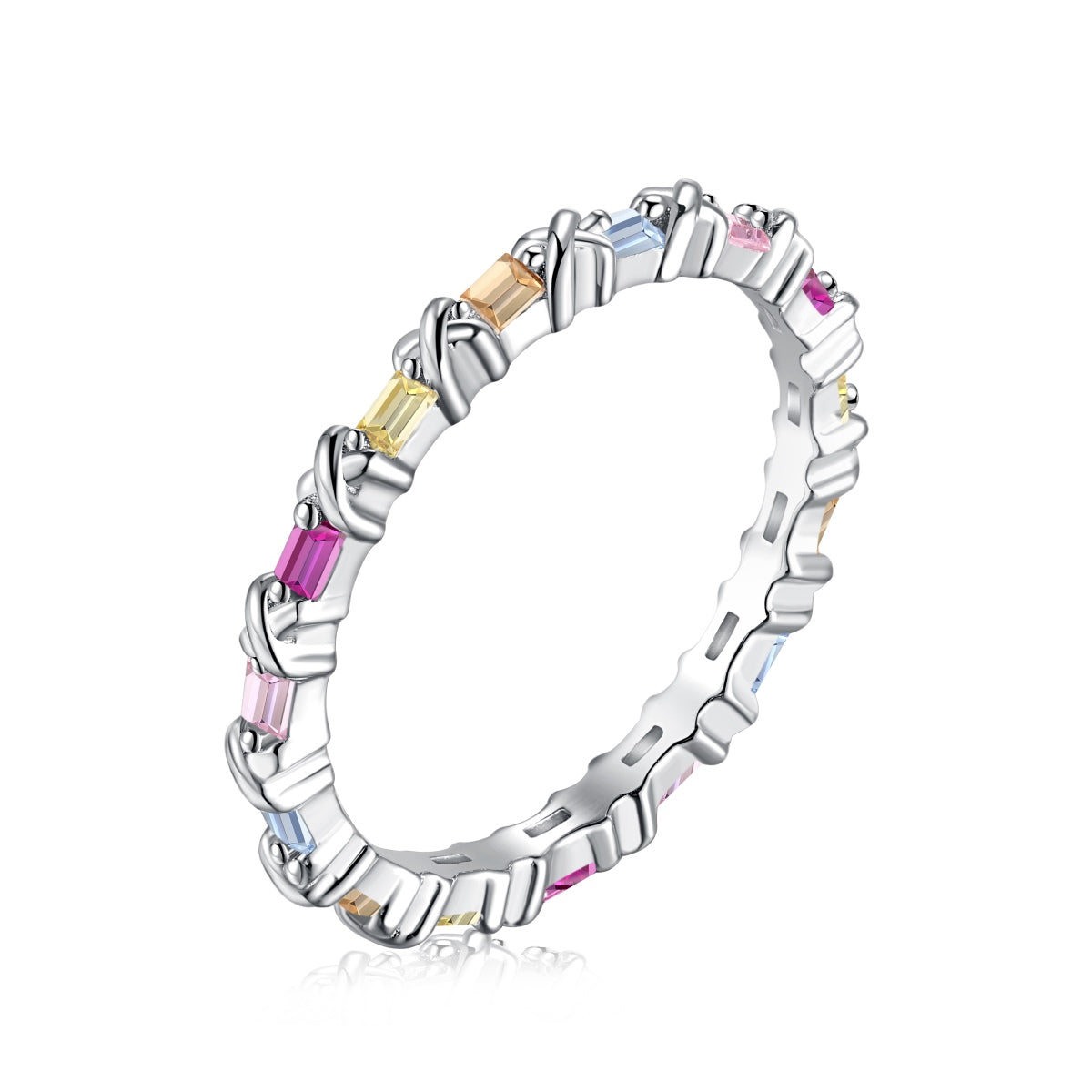 [Haelin Jewelry]Charming Colorful Round Cut Daily Ring