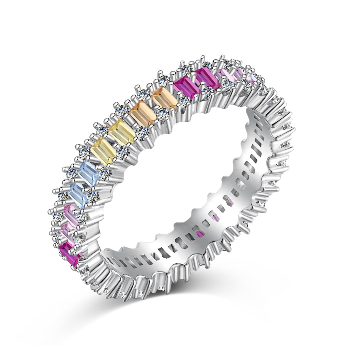 [Haelin Jewelry]Splashy Ornate Emerald Cut Cocktail Ring