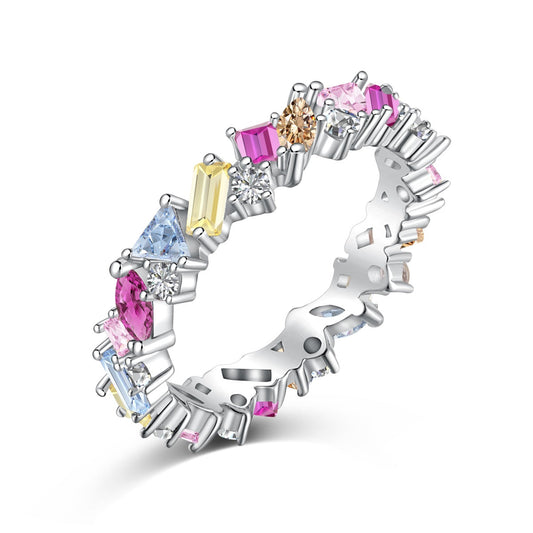 [Haelin Jewelry]Dazzling Polychromatic Multi cut Daily Ring
