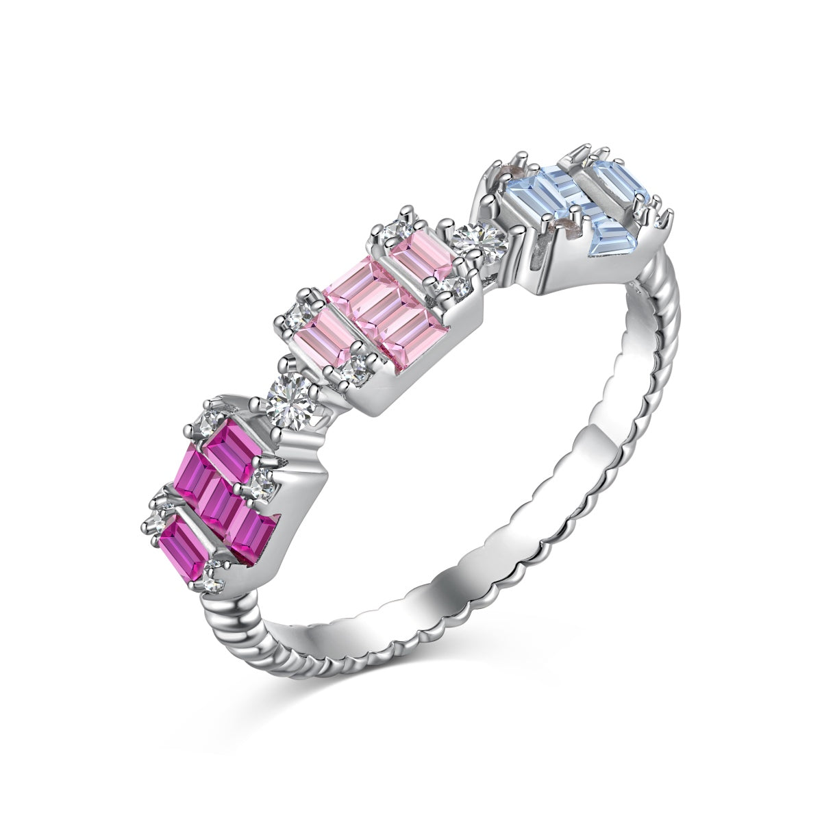 [Haelin Jewelry]Unique Colorful Emerald Cut Party Ring