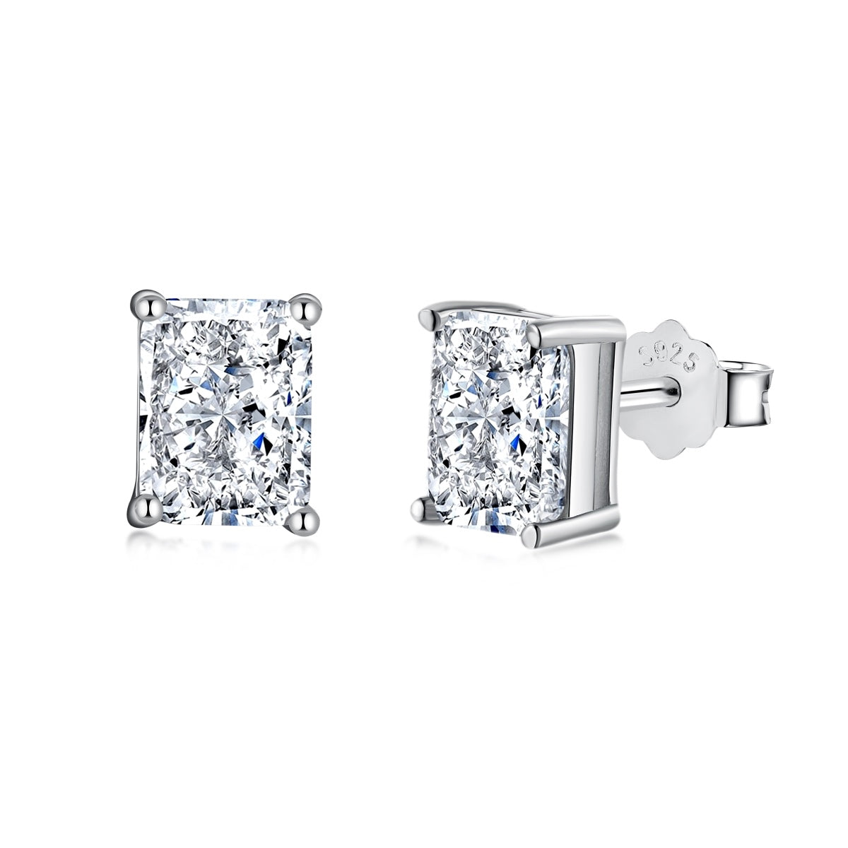 [Haelin Jewelry]Radiant Luxurious Princess Cut Daily Earrings