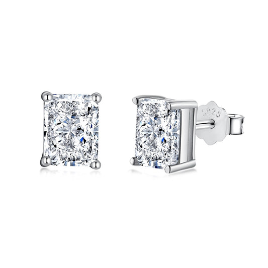 [Haelin Jewelry]Radiant Luxurious Princess Cut Daily Earrings
