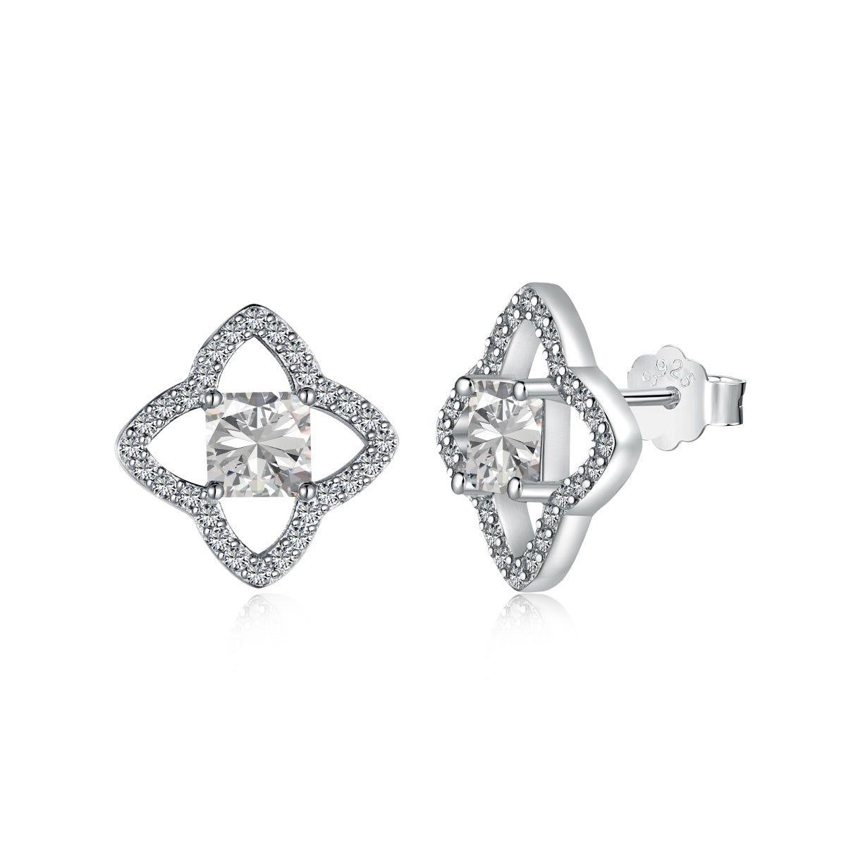 [Haelin Jewelry]Elegant Star Shape Princess Cut Daily Earrings