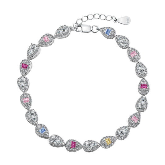 [Haelin Jewelry]0.25 Carat Radiant Water Drop Shape Daily Bracelet