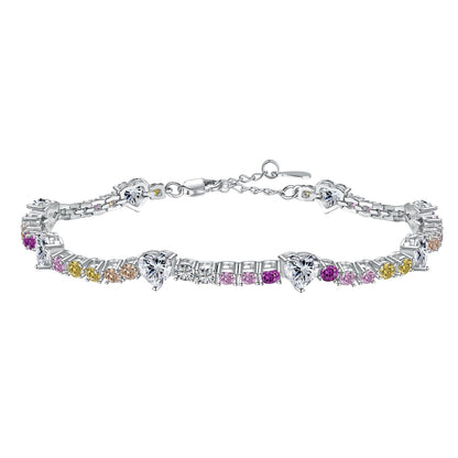 [Haelin Jewelry]Romantic Heart Shape Round Cut Lover Bracelet