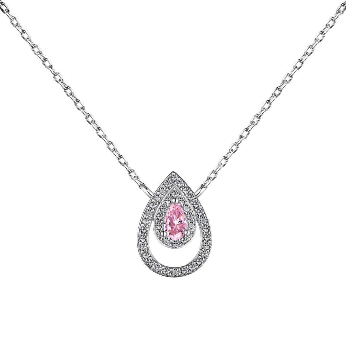 [Haelin Jewelry]Sparkling Pear Cut Necklace