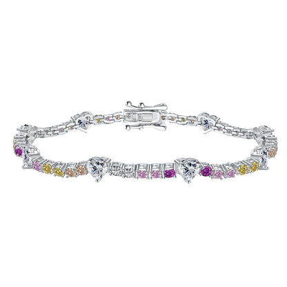 [Haelin Jewelry]Romantic Heart Shape Round Cut Lover Bracelet