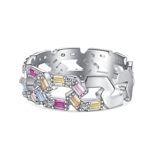 [Haelin Jewelry]Sparkling Vibrant Emerald Cut Daily Ring