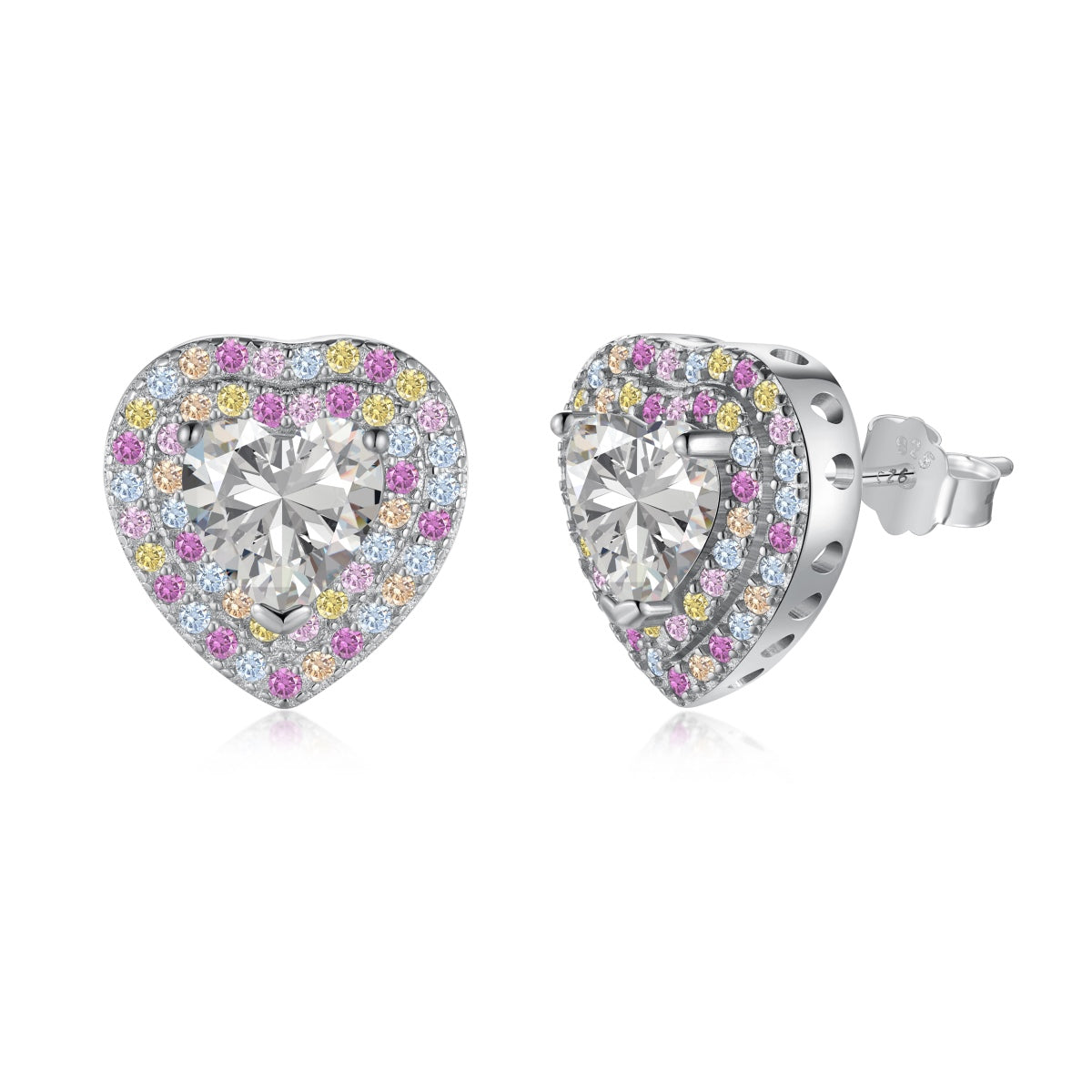 [Haelin Jewelry]Dazzling Heart Shape Lover Earrings