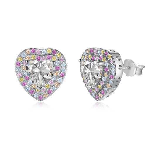 [Haelin Jewelry]Dazzling Heart Shape Lover Earrings