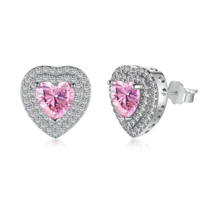 [Haelin Jewelry]Dazzling Heart Shape Lover Earrings