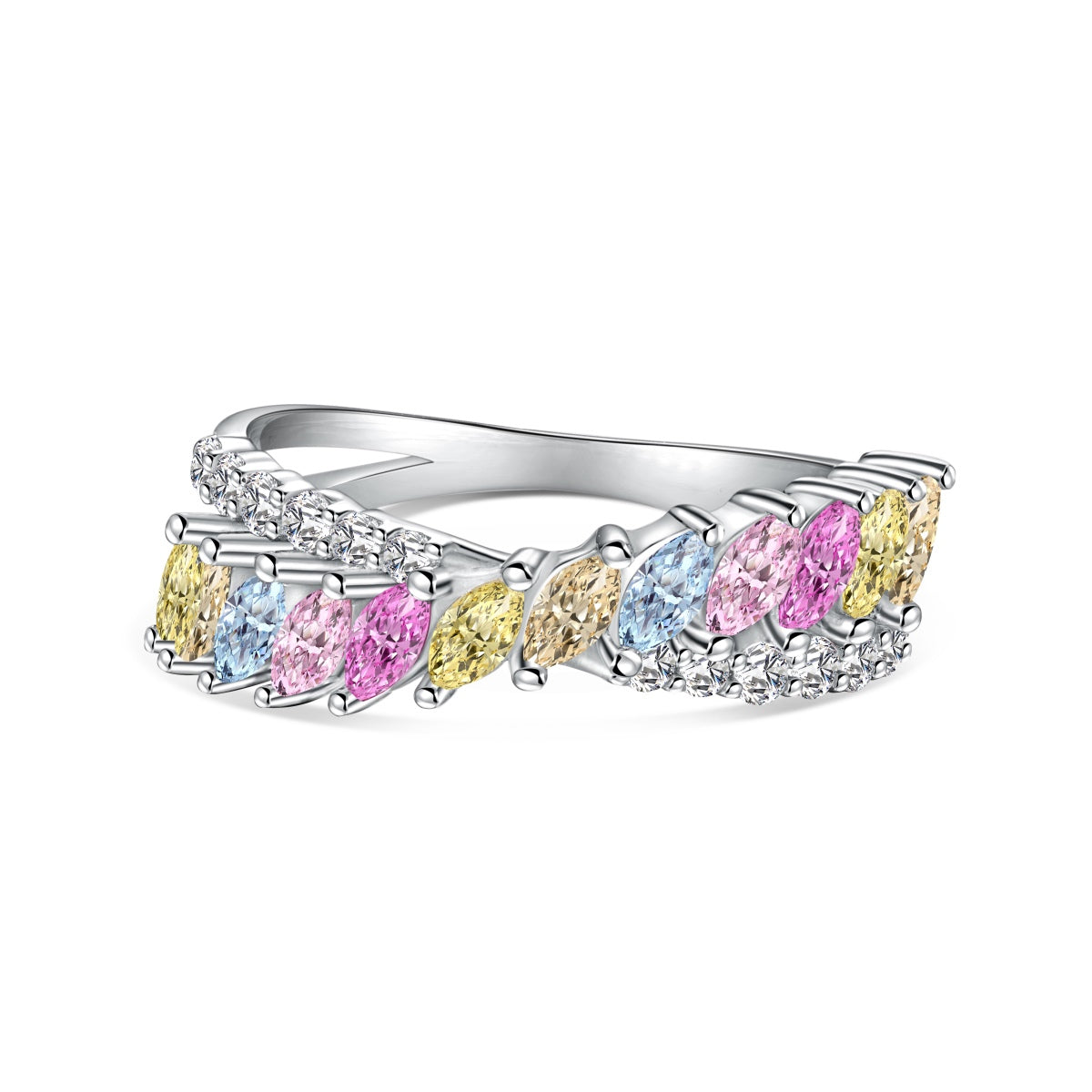 [Haelin Jewelry]Unique Colorful Marquise Cut Daily Ring