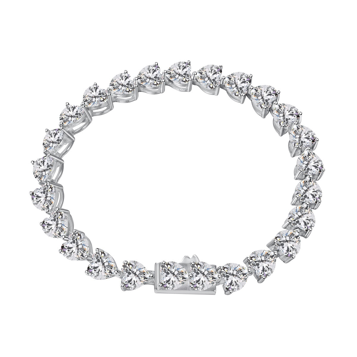 [Haelin Jewelry]0.75 Carat Elegant Romantic Heart Shape Lover Bracelet