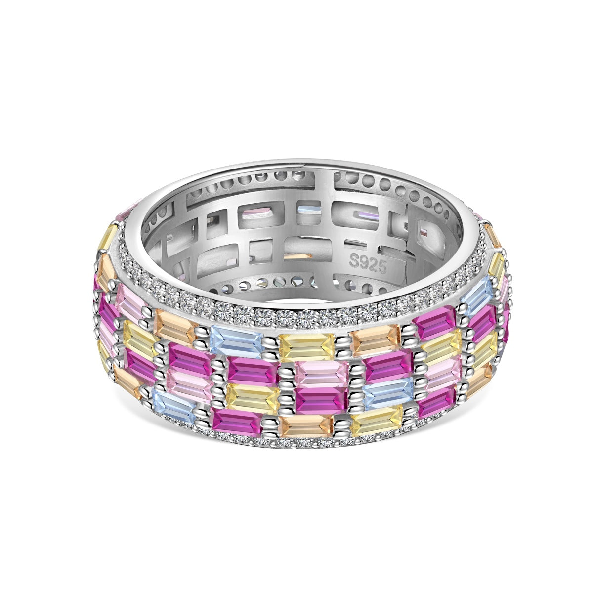 [Haelin Jewelry]Radiant Colorful Radiant Cut Daily Ring