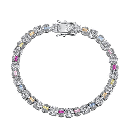 [Haelin Jewelry]Dazzling Radiant Multi Cut Daily Bracelet