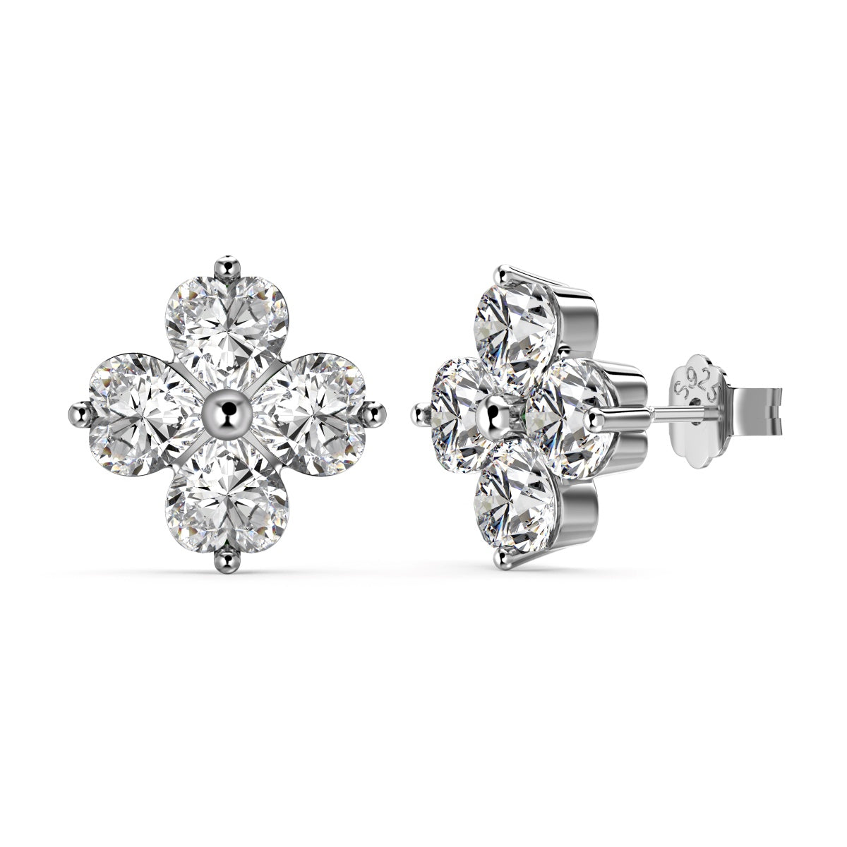 [Haelin Jewelry]Four-Leaf Clover Ball Earrings