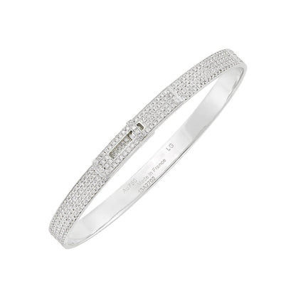 [⭐Haelin Jewelry]HM KELLY BRACELET IN SILVER AND FULL PAVE DIAMOND