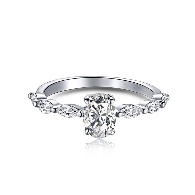 [Haelin Jewelry]0.75 Carat Luxurious Vibrant Elongated Cushion Cut Daily Ring