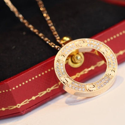 [⭐Haelin Jewelry]LOVE NECKLACE ADJUSTABLE ROSE GOLD
