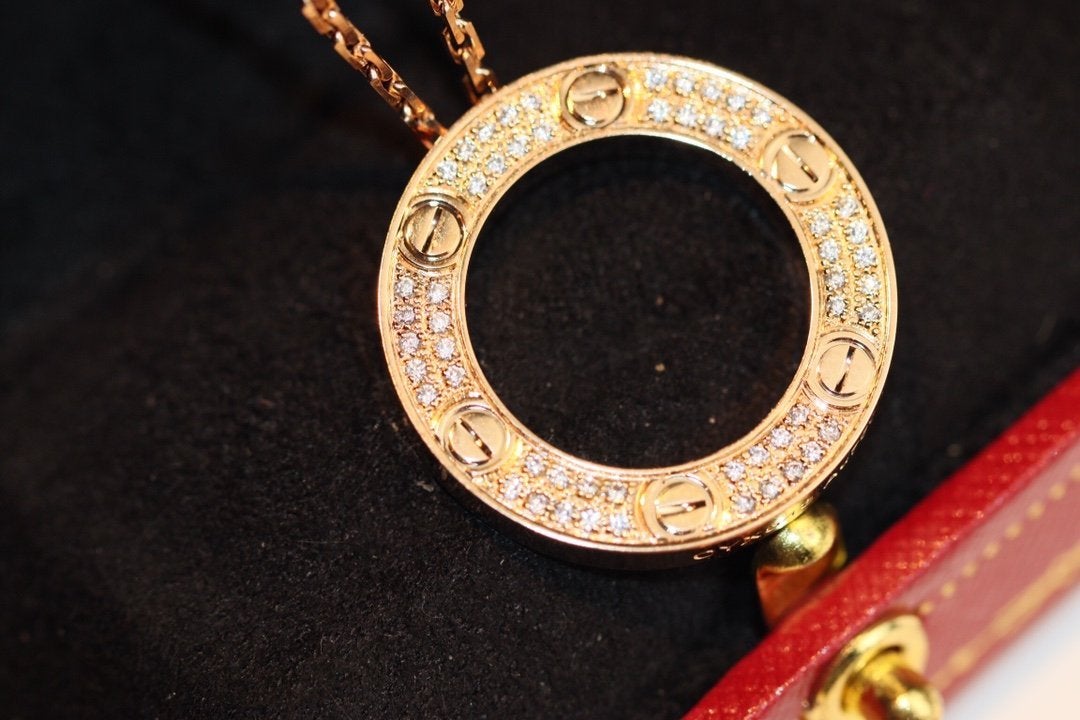 [⭐Haelin Jewelry]LOVE NECKLACE ADJUSTABLE ROSE GOLD
