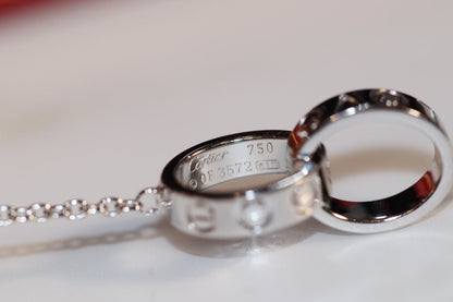 [⭐Haelin Jewelry]LOVE NECKLACE PINK GOLD AND SILVER