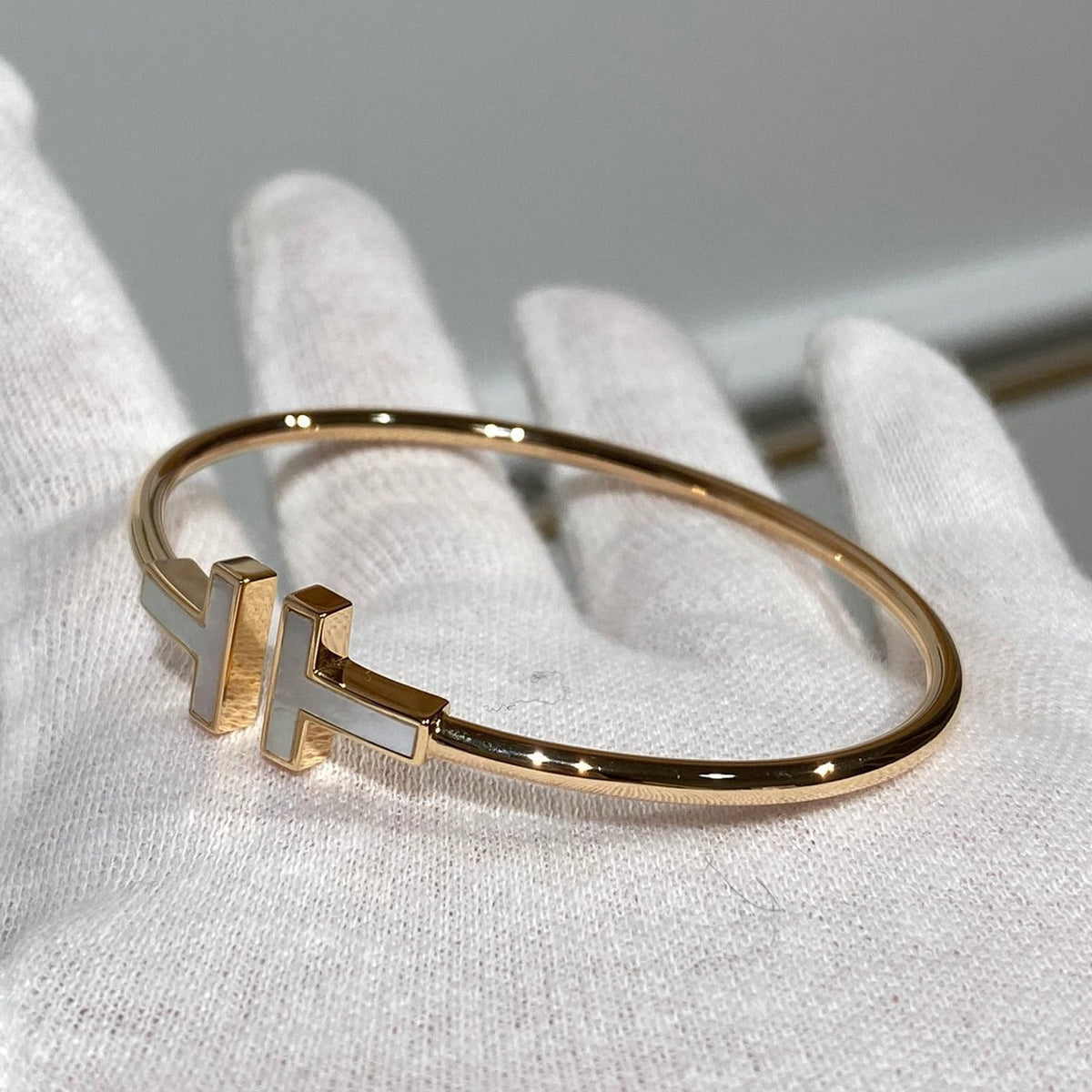 [Haelin Jewelry]T BRACELET 1.8MM MOP PINK GOLD